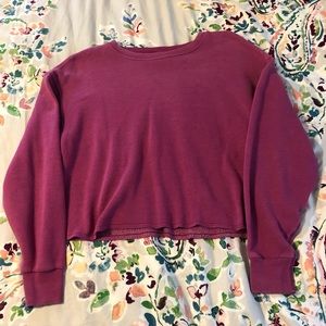pink cropped sweatshirt